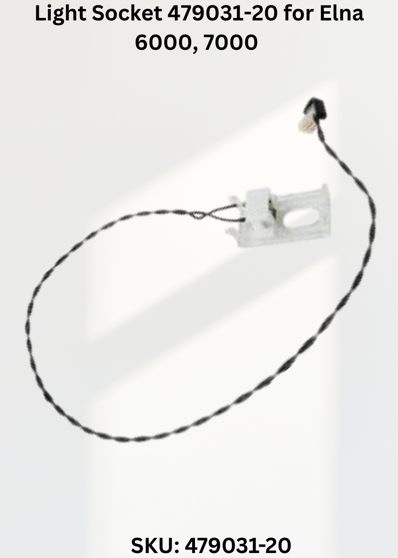 Light Socket 479031-20 — Fits Elna 6000, 7000, 8000, 9000