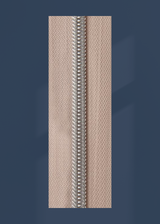 #3 Nickel Metallic Nylon Coil Continuous Zipper Roll - 3 Yds.