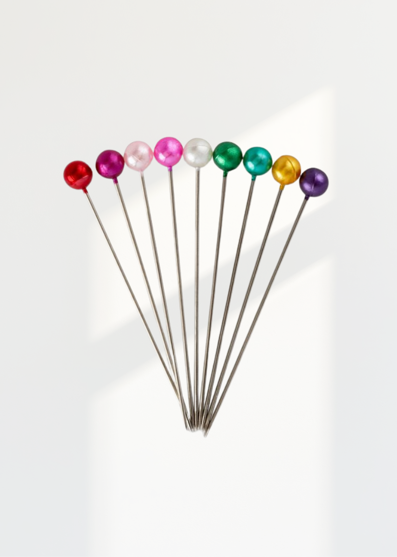 Long Pearlized Pins - #24 - 1 1/2" x 0.023" - 100/Pack - White