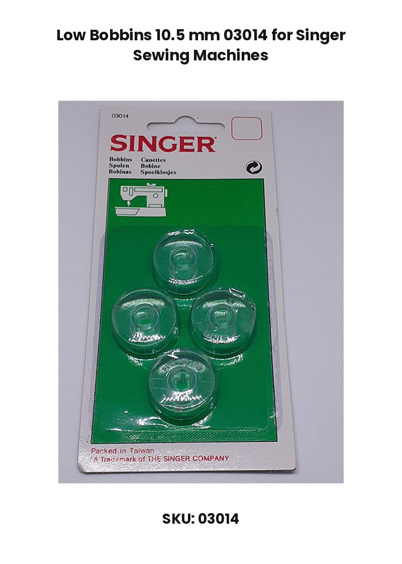 Low Bobbins 10.5 mm 03014 for Singer Sewing Machines