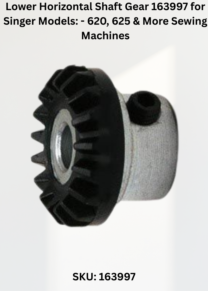 Lower Horizontal Shaft Gear 163997 — Fits Singer 620, 625, 626, 628 & more