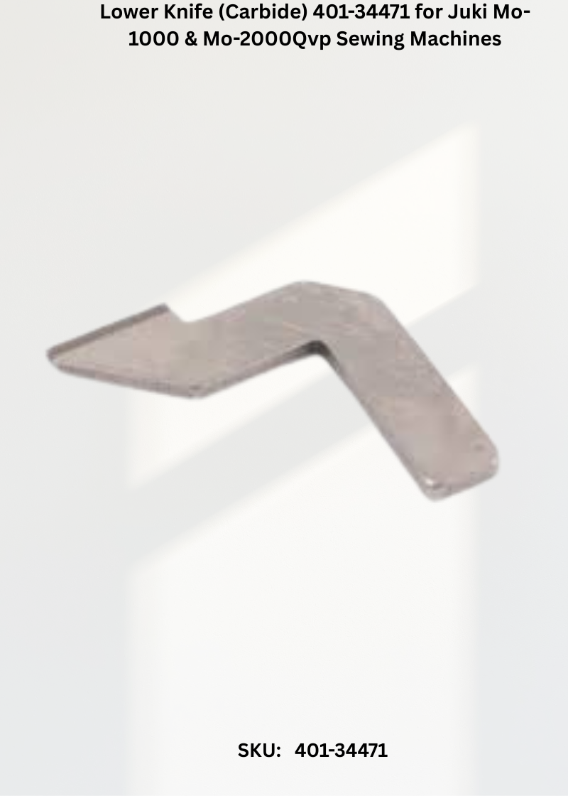 Lower Knife 401-34471 — Fits Juki MO-1000, MO-2000QVP