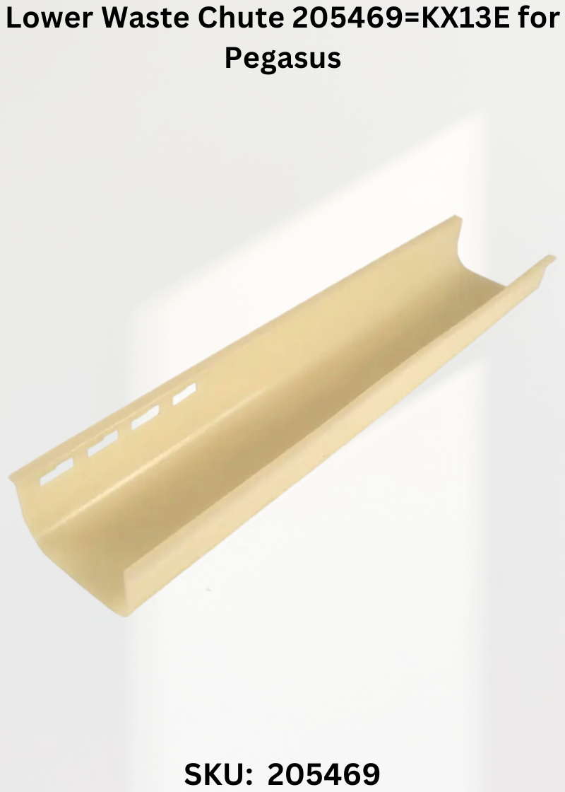 Lower Waste Chute 205469=KX13E for Pegasus E32L, E52L, E22L Sewing Machine