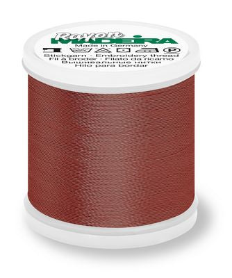Madeira Rayon Thread No 40 200m 220yd- Tawny Brown