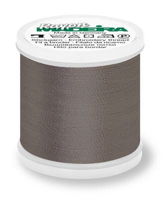Madeira Rayon Thread No 40 200m 220yd- Charcoal Grey
