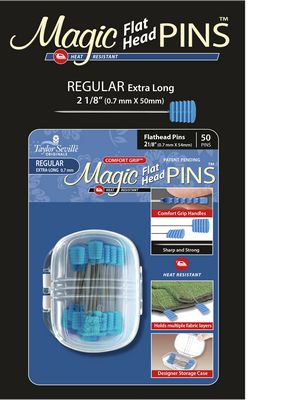 Taylor Seville Originals Magic Pins Flat Head Reg 50 pc