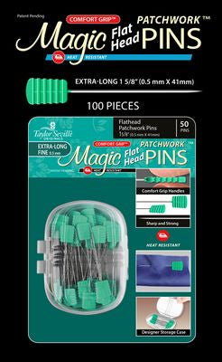 Taylor Seville Originals Magic Pins Flathead Patchwork Extra Long 100pc