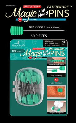 Taylor Seville Originals Magic Pins Flathead Patchwork Fine 50pc