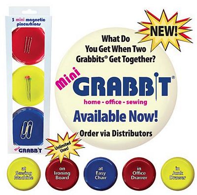 Mini Grabbit Magnetic Pincushions 3 Count