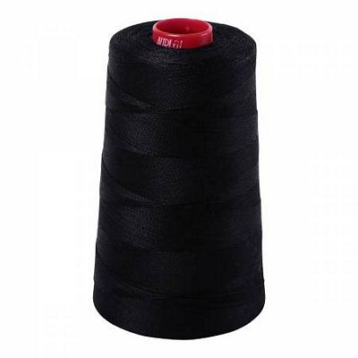 Aurifil Black Cotton Mako Cones 12wt 1,931yds
