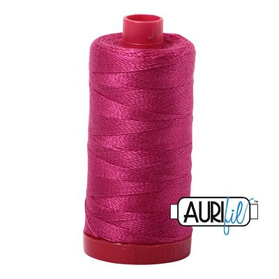 Aurifil Mako 12wt 356yd, Red Plum