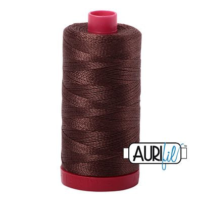 Aurifil Mako 12wt 356yd, Medium Bark