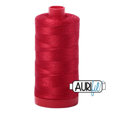 Aurifil Mako 12wt 356yd, Red