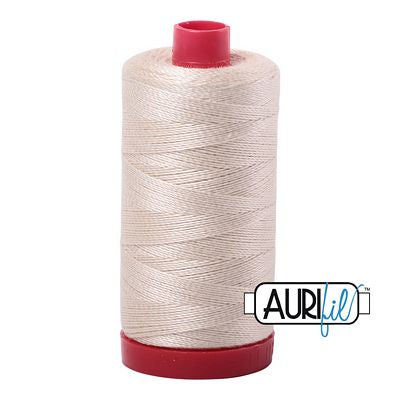 Aurifil Mako 12wt 356yd, Light Beige