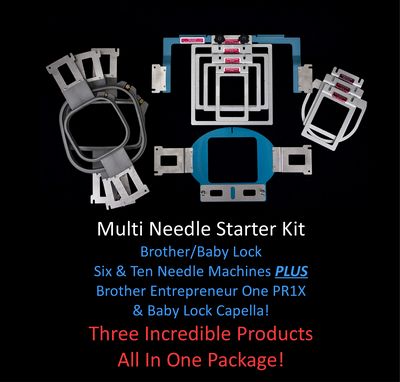 Durkee Embroidery Hoops Bl/Br 6 & 10 Needle Starter Kit Includes:Cap Frame