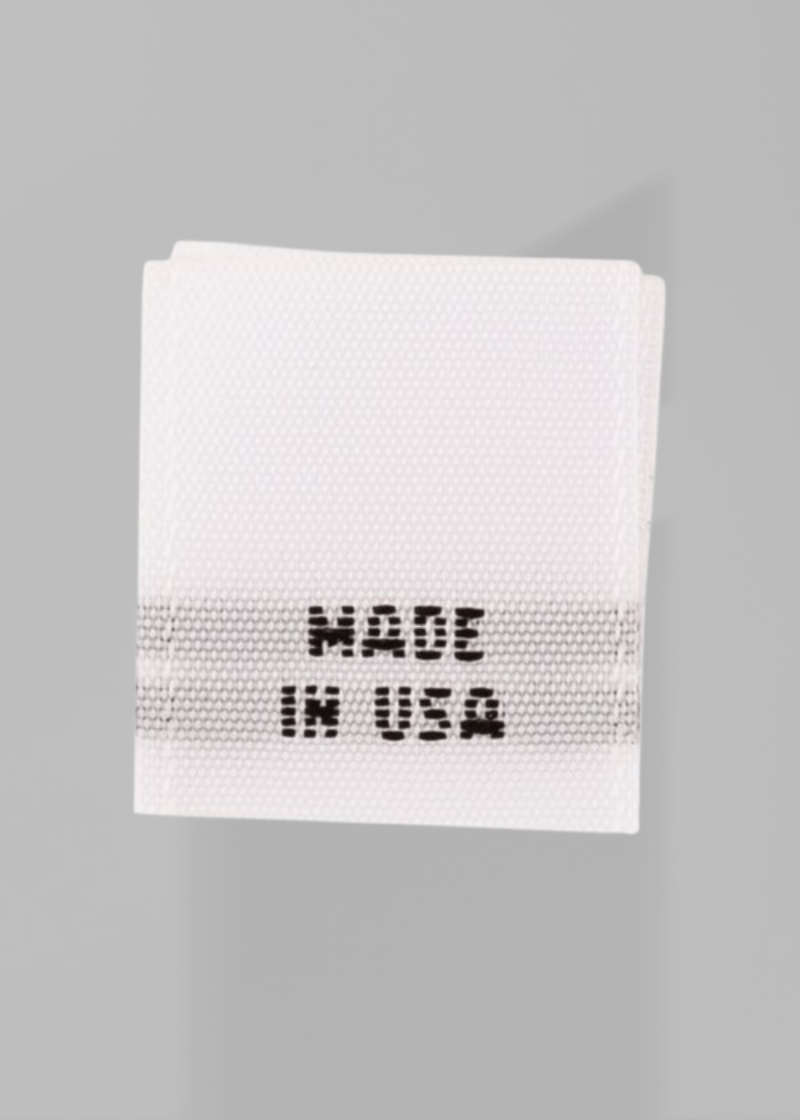 "Made in USA" Fabric Tags - 3/4" x 5/8" - 100/Pack