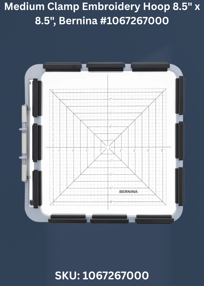 Medium Clamp Embroidery Hoop 8.5" x 8.5" for Bernina 1067267000