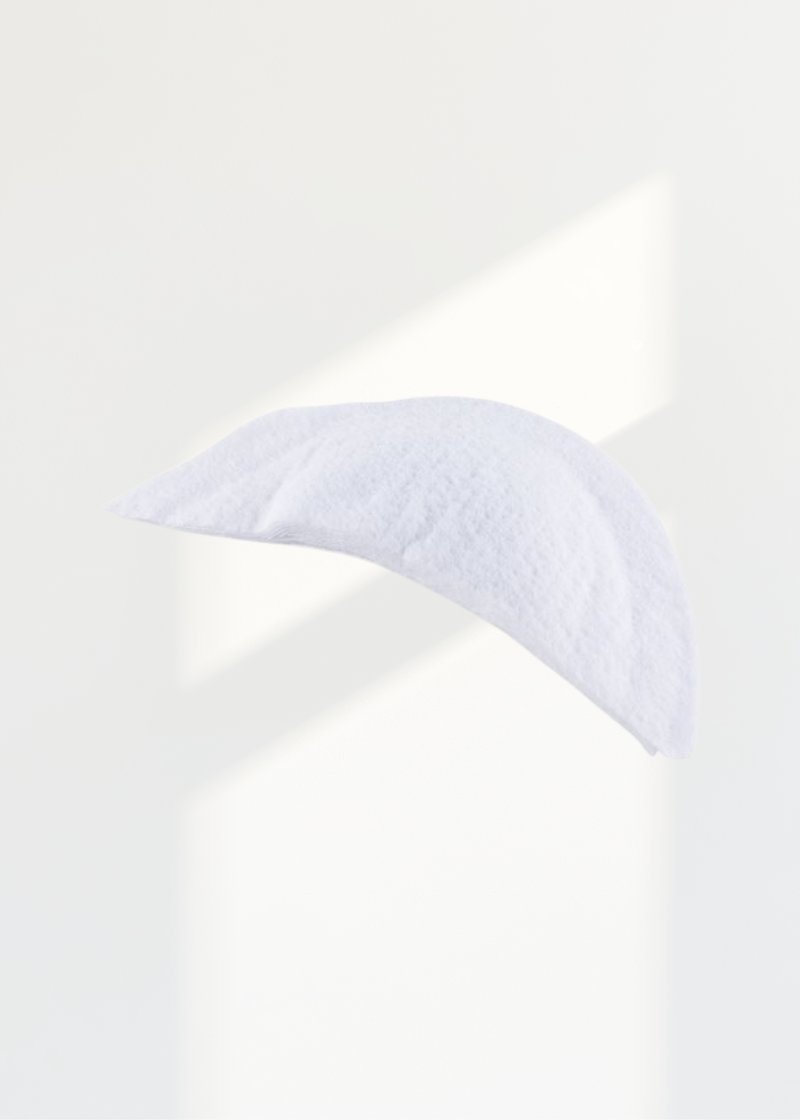 Men's Shoulder Pads - Uncovered Needle Punched - 1/2" Thick x 9 1/2" x 4 1/2" - 12 Pair/Pack - White