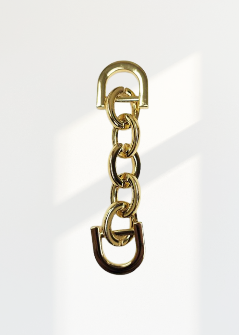 Metal Cable Chain Purse Strap Extenders Bag Hardware - 3 3/4" X 7/8" - 2/Pack - Gold