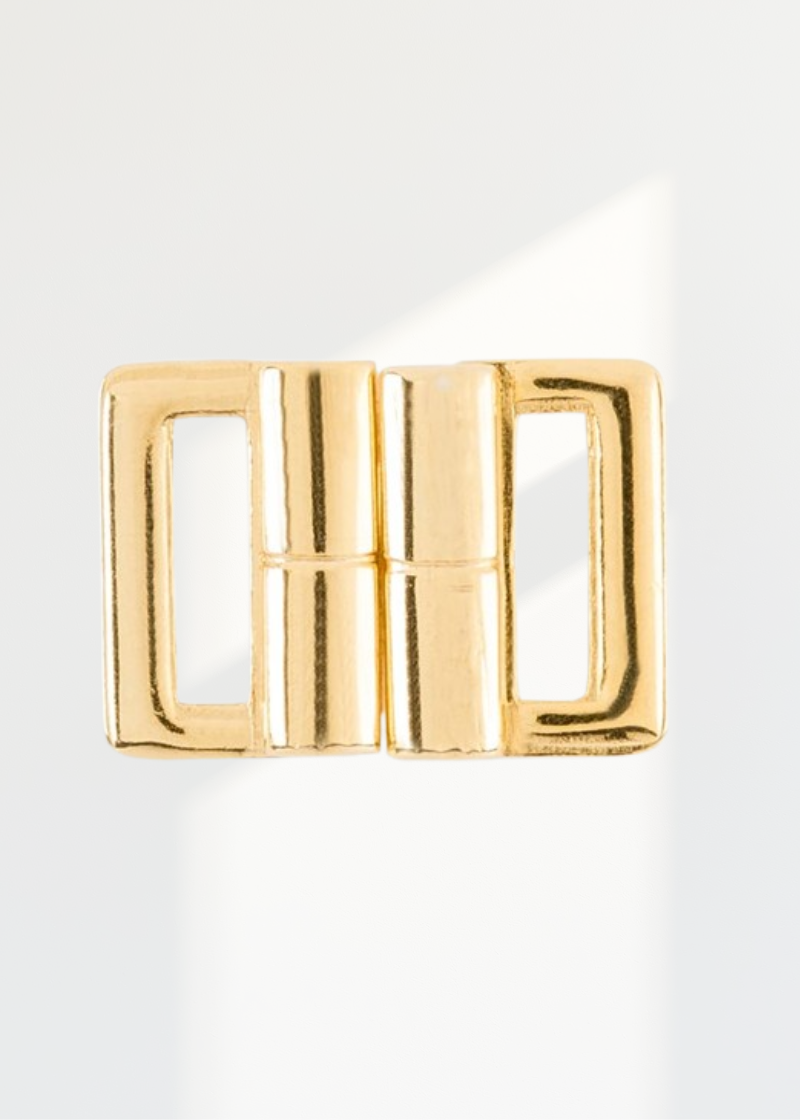 Metal Lingerie Strap Buckles -1 Set/Pack - Gold