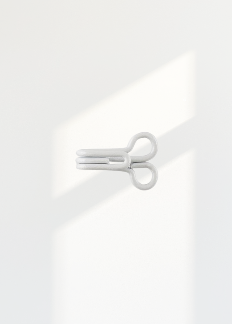 Metal Rounded Dress Hooks - Size 2 - 144/Pack - White Enameled