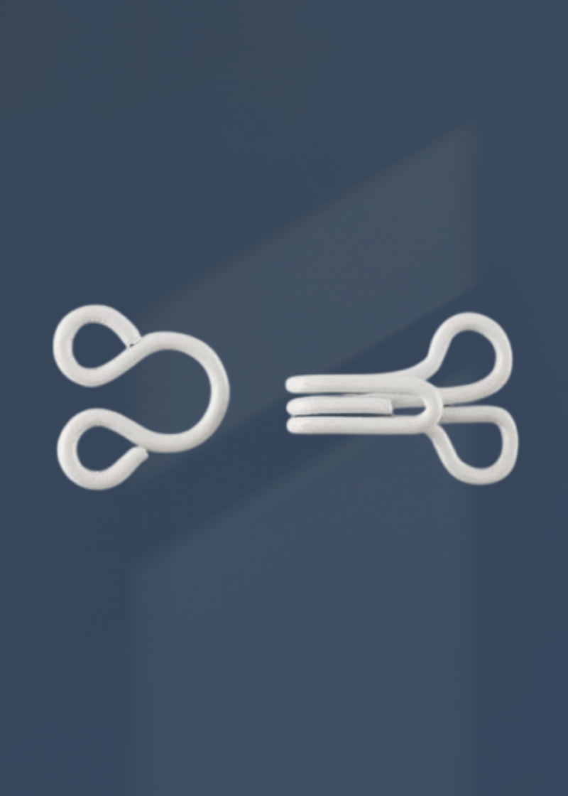 Metal Rounded Dress Hook & Eyes - 24 Sets/Pack