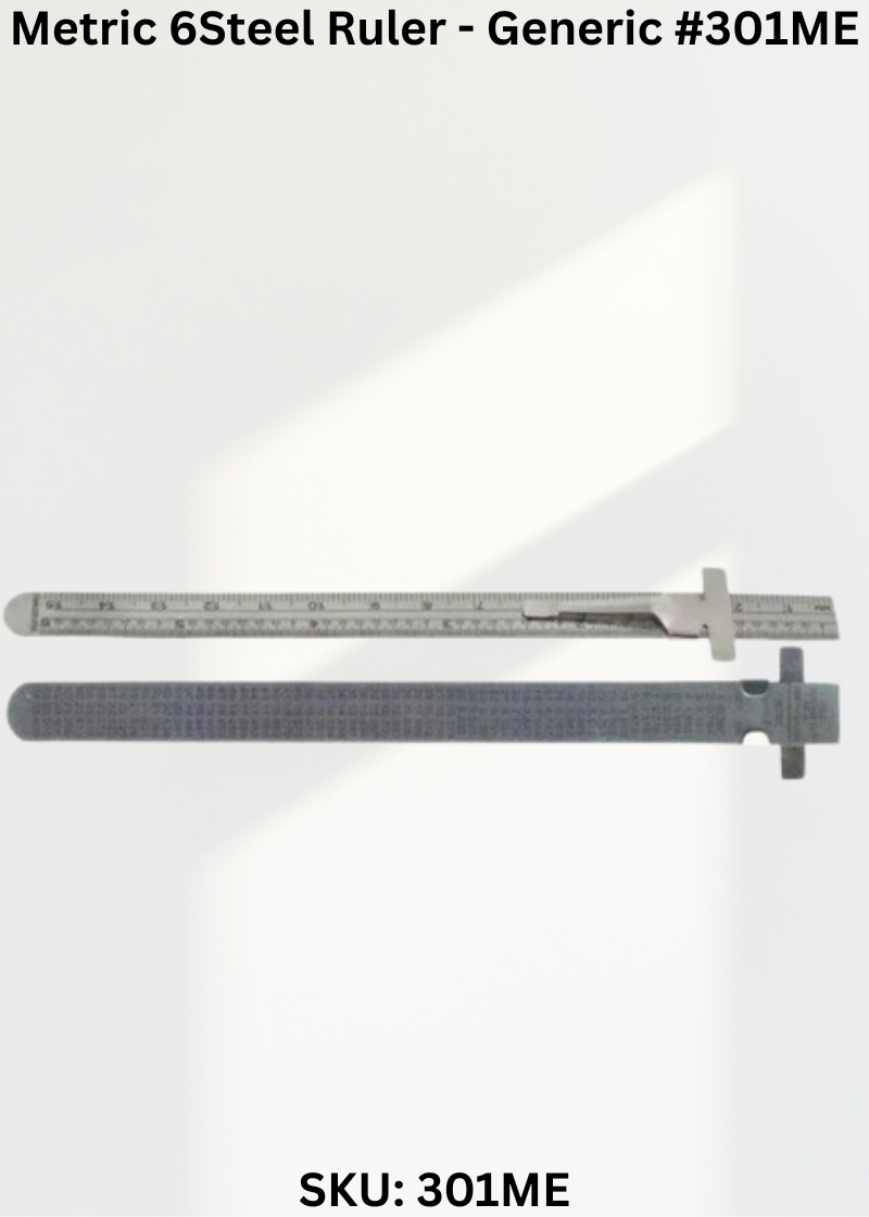 Metric 6Steel Ruler - Generic #301ME