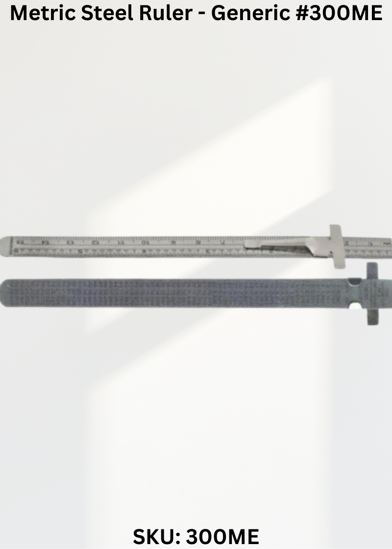 Metric Steel Ruler - Generic #300ME