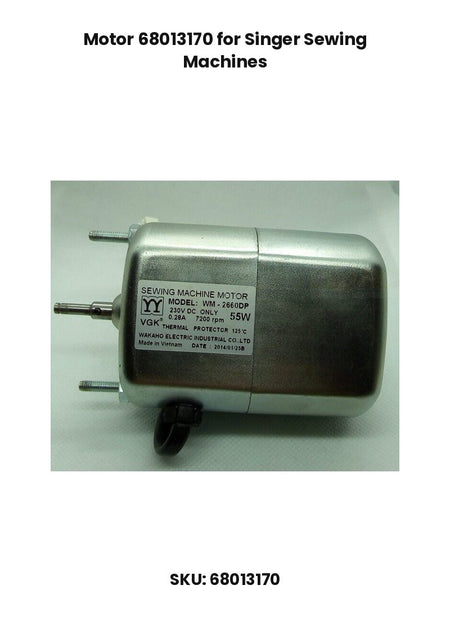 Motor 68013170 for Singer Sewing Machines