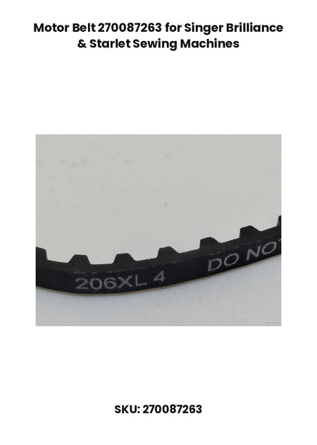 Motor Belt 270087263 for Singer Brilliance & Starlet Sewing Machines