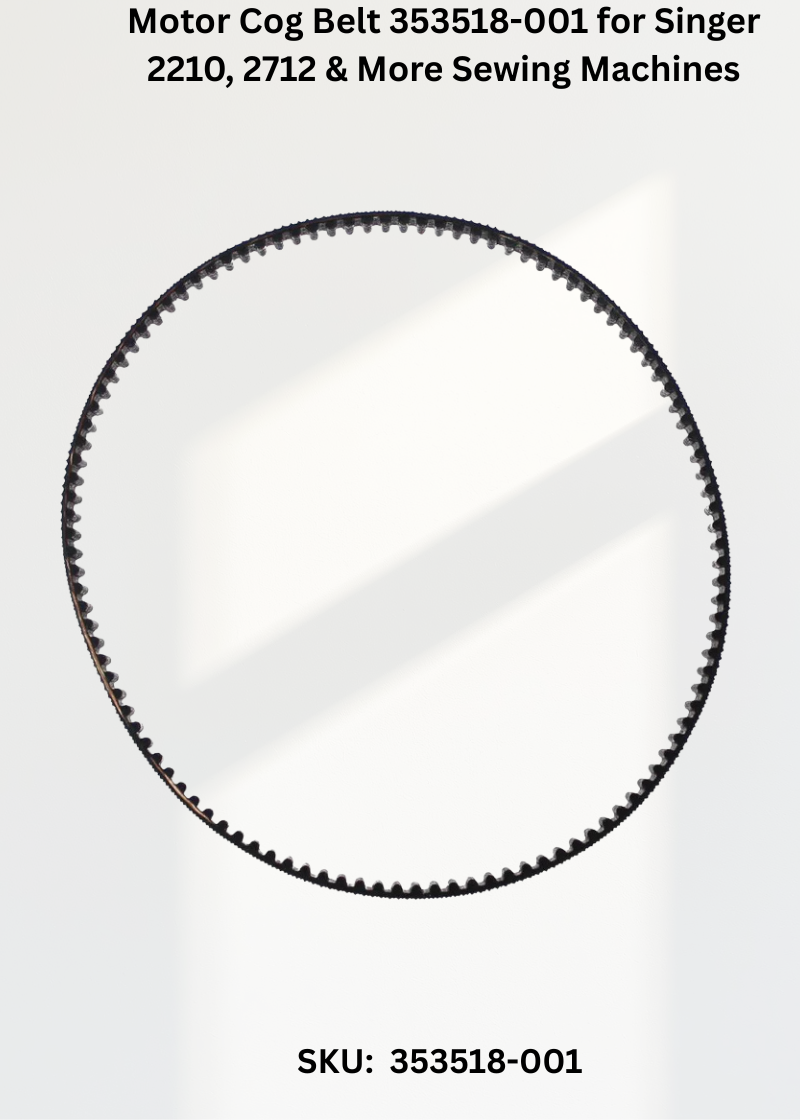 Motor Cog Belt 353518-001 for Singer 2210, 2712 & More Sewing Machines