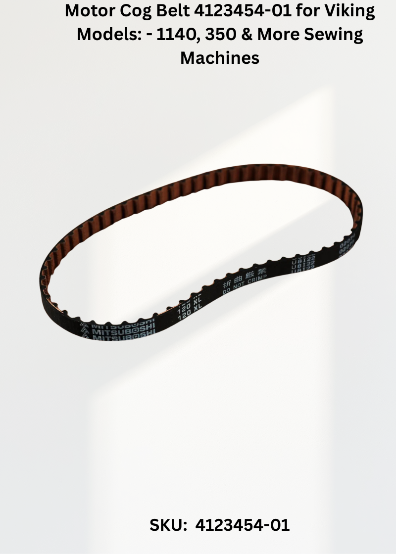 Motor Cog Belt 4123454-01 for Viking Models: - 1140, 350 & More Sewing Machines