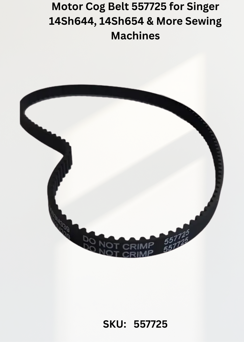 Motor Cog Belt 557725 for Singer 14Sh644, 14Sh654 & More Sewing Machines