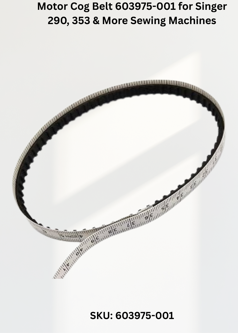 Motor Cog Belt 603975-001 for Singer 290, 353 & More Sewing Machines
