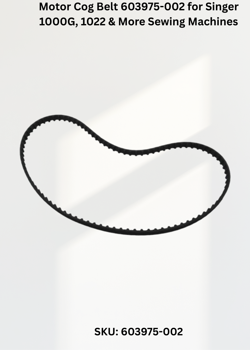 Motor Cog Belt 603975-002 for Singer 1000G, 1022 & More Sewing Machines