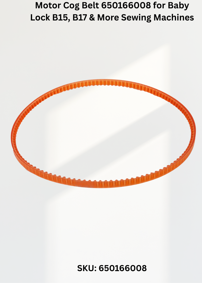 Motor Cog Belt 650166008 for Baby Lock B15, B17 & More Sewing Machines