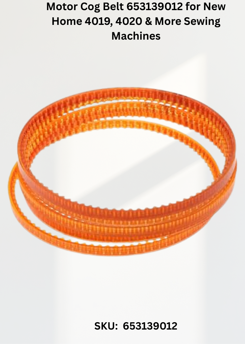 Motor Cog Belt 653139012 for New Home 4019, 4020 & More Sewing Machines
