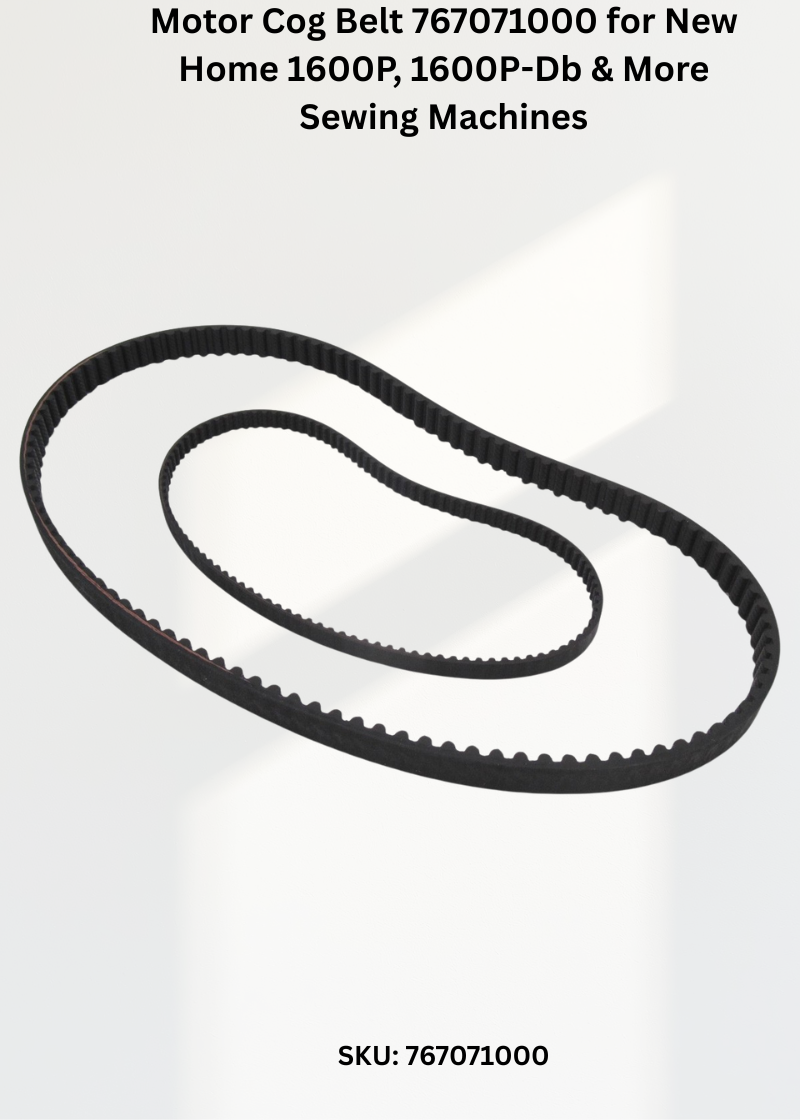 Motor Cog Belt 767071000 for New Home 1600P, 1600P-Db & More Sewing Machines