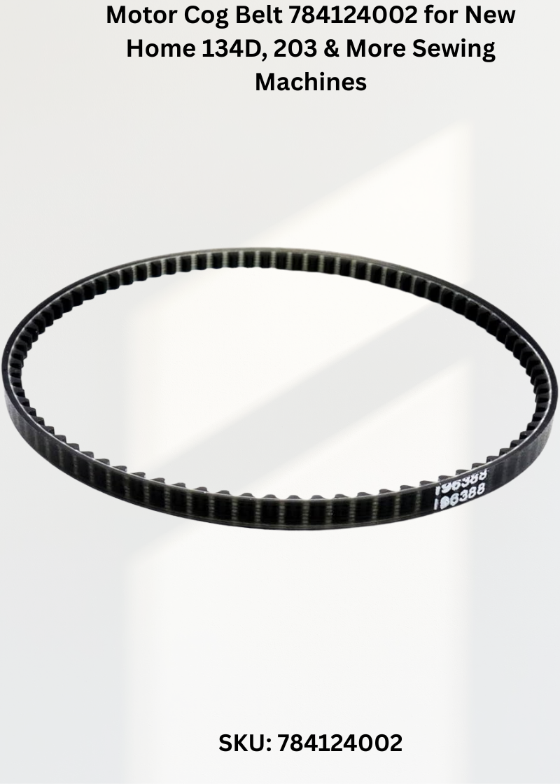 Motor Cog Belt 784124002 for New Home 134D, 203 & More Sewing Machines