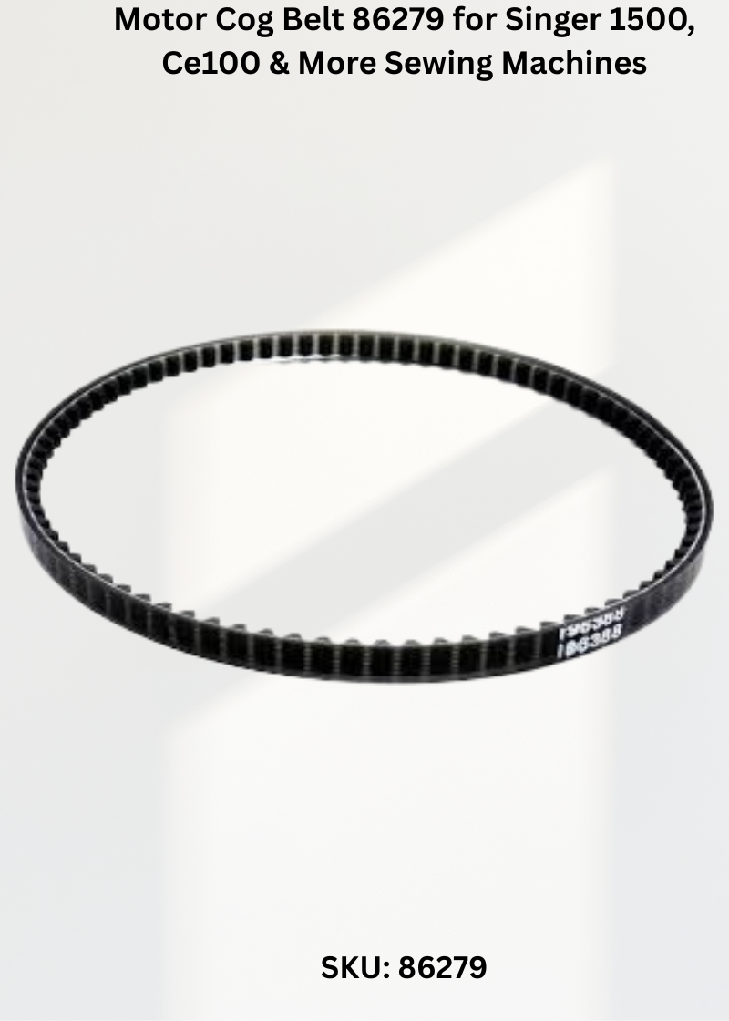 Motor Cog Belt 86279 for Singer 1500, Ce100 & More Sewing Machines