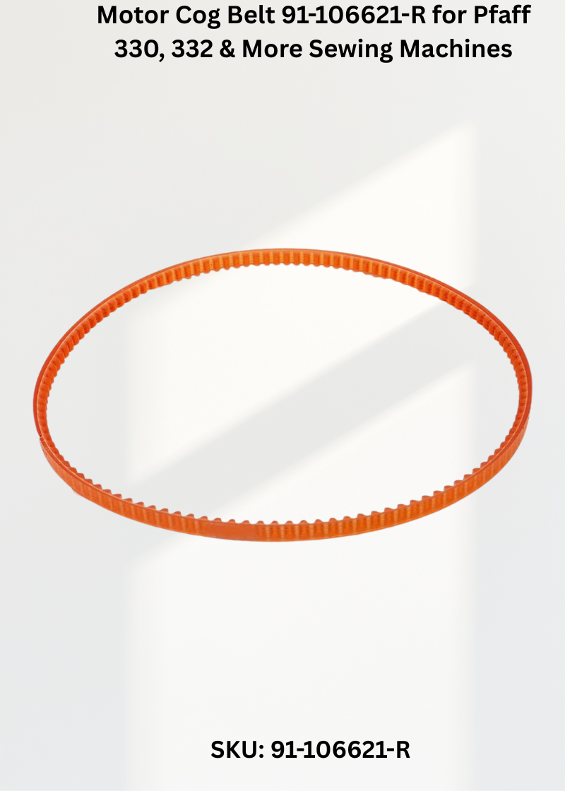 Motor Cog Belt 91-106621-R for Pfaff 330, 332 & More Sewing Machines