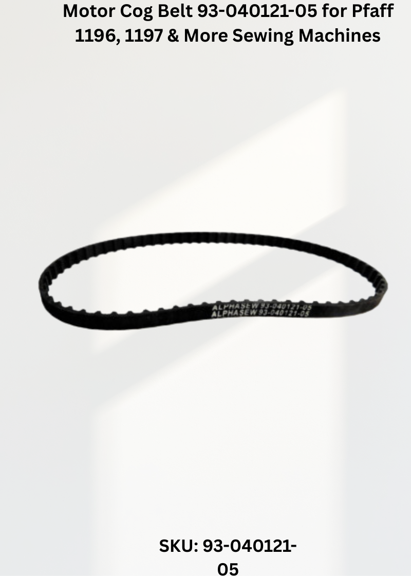 Motor Cog Belt 93-040121-05 for Pfaff 1196, 1197 & More Sewing Machines