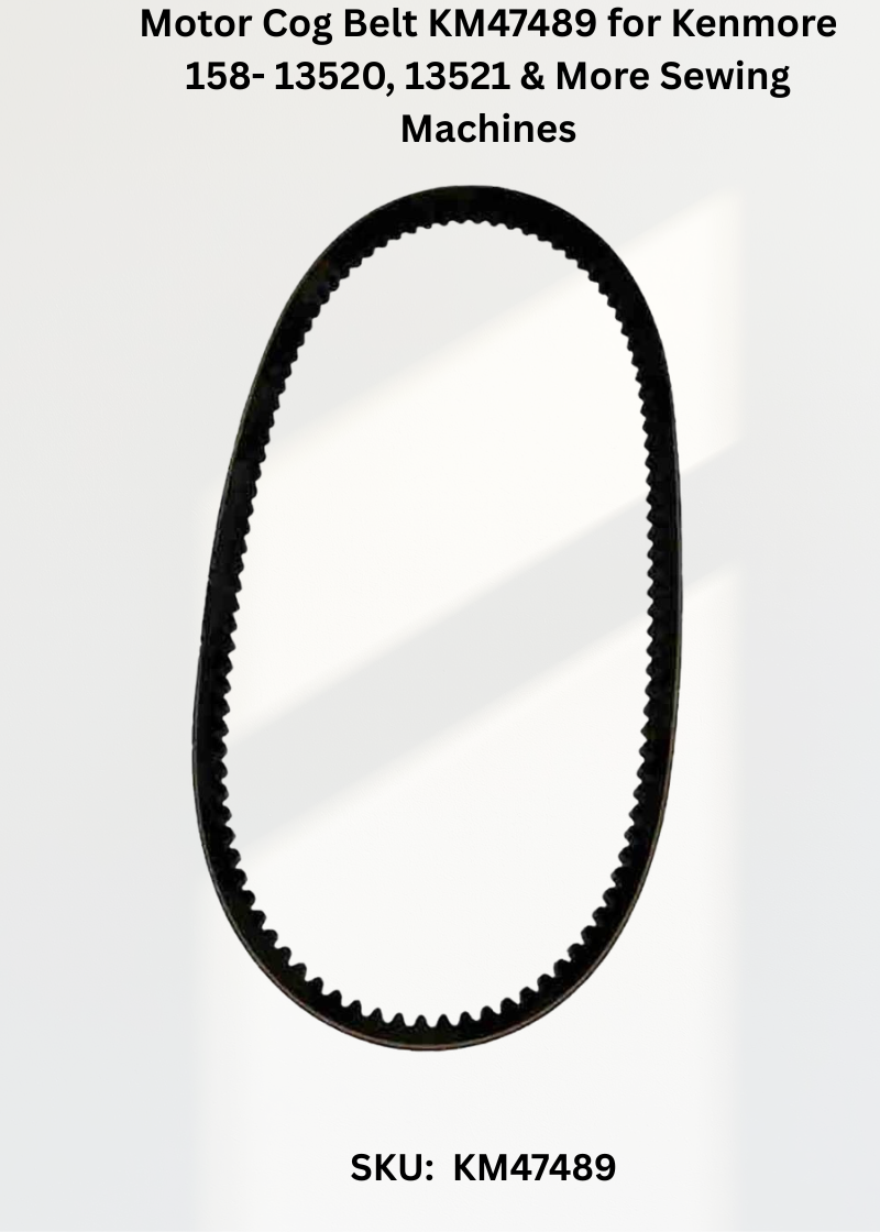 Motor Cog Belt KM47489 for Kenmore 158- 13520, 13521 & More Sewing Machines