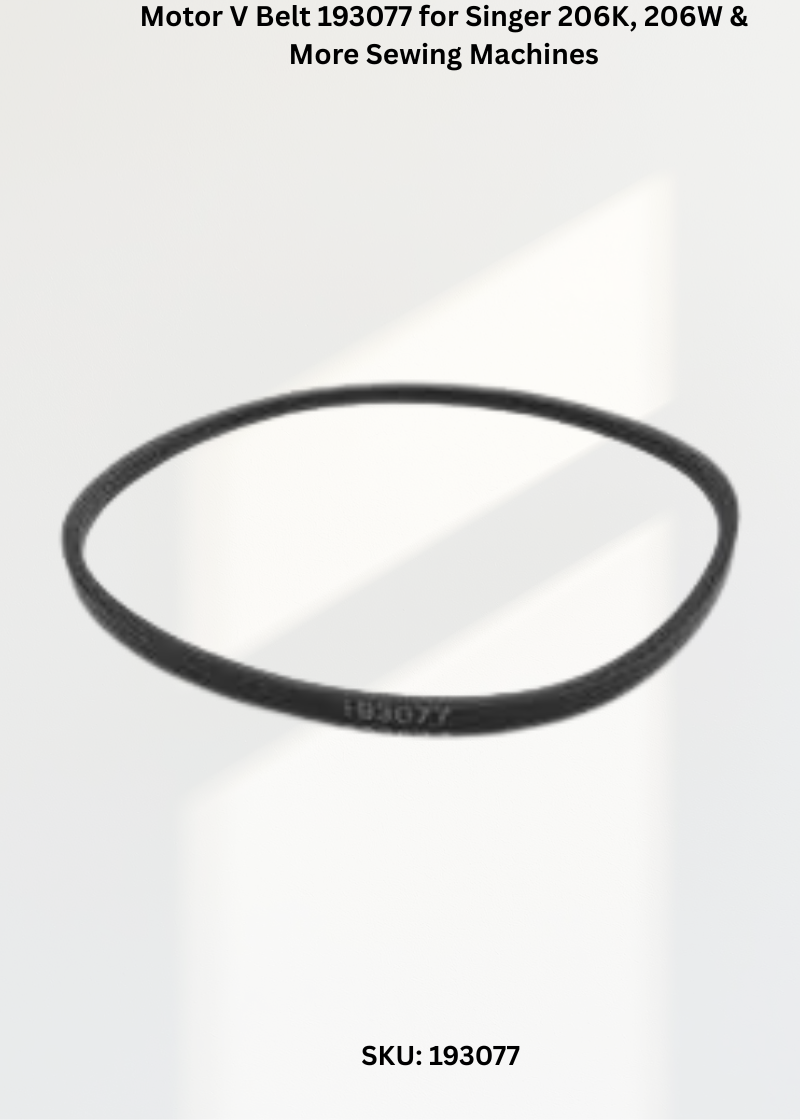 Motor V Belt 193077 for Singer 206K, 206W & More Sewing Machines