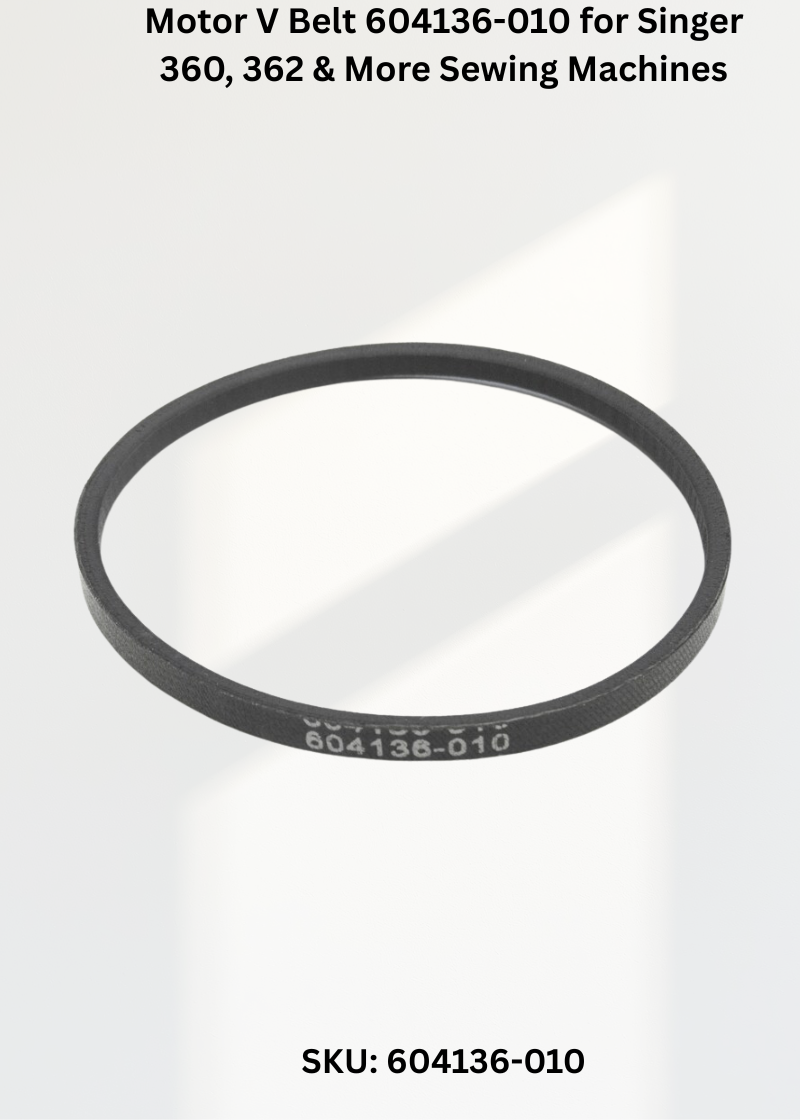 Motor V Belt 604136-010 for Singer 360, 362 & More Sewing Machines