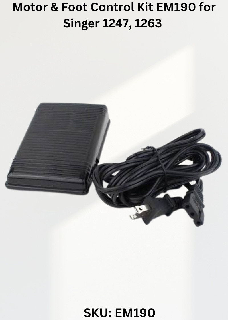 Motor & Foot Control Kit EM190 — Fits Singer 1247, 1263, 127, 128 & more