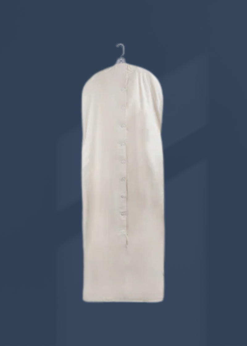 Muslin Dress Garment Bag W/ 4" Gusset - 195 Grams - 24" x 42" Acid-Free & Moth Resistant