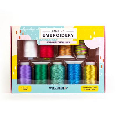 WonderFil Amazing Embroidery- Bright & Bold Pack 9ct.