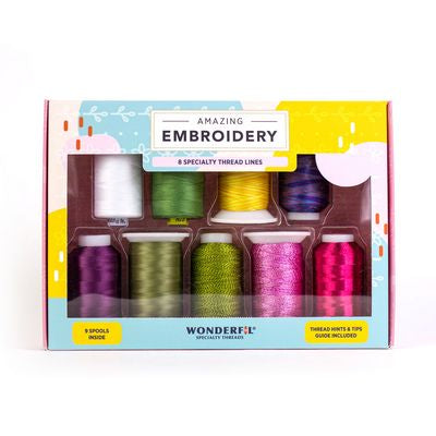 WonderFil Amazing Embroidery Pack- Flower Garden 9ct.