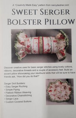 Nancy Bednar Sweet Serger Bolster Pillow Pattern
